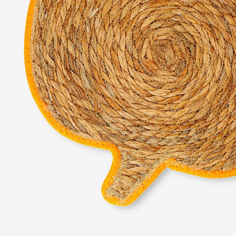 Woven cattail pumpkin placemat - 33 cm