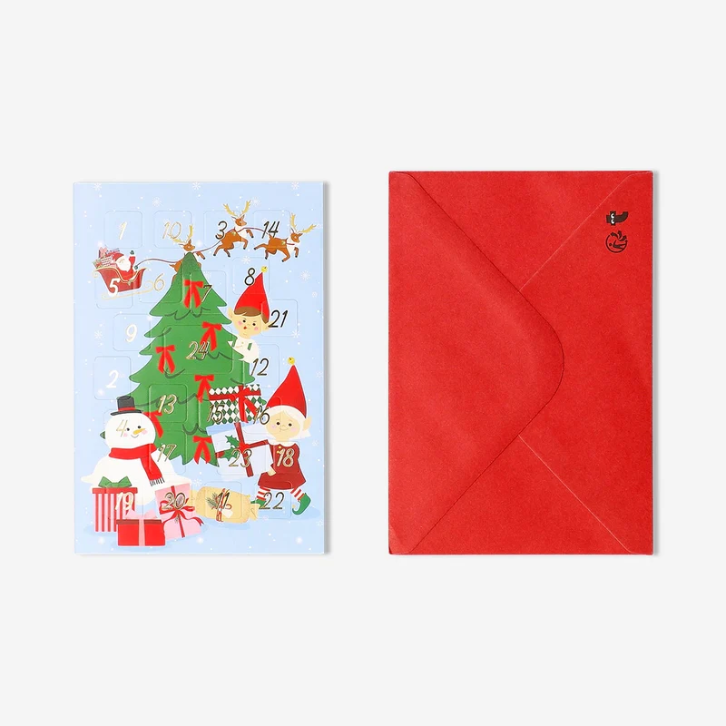 Greetings card - Card as advent calendar