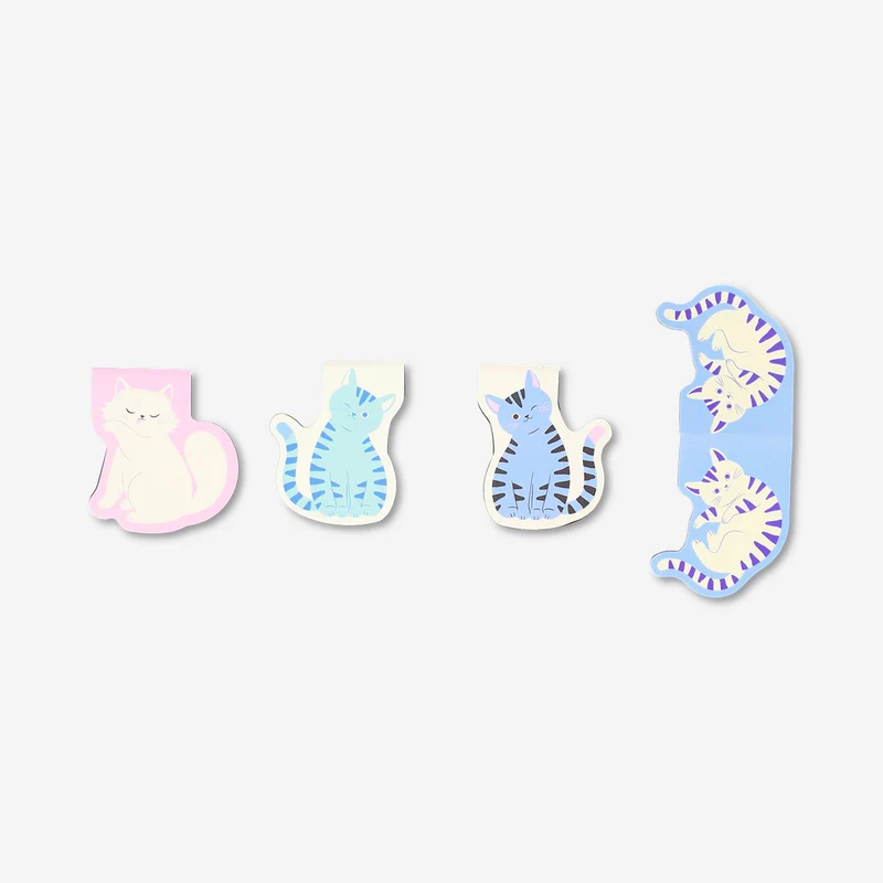 Magnetic bookmarks with cats - 4 pcs
