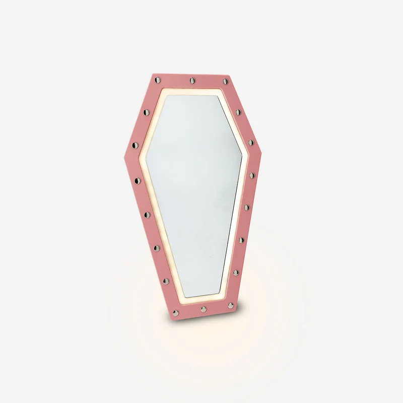 Coffin mirror with light - 40x24 cm