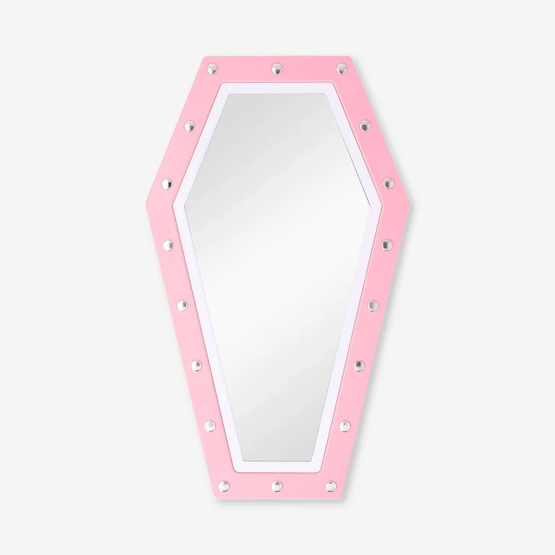 Coffin mirror with light - 40x24 cm
