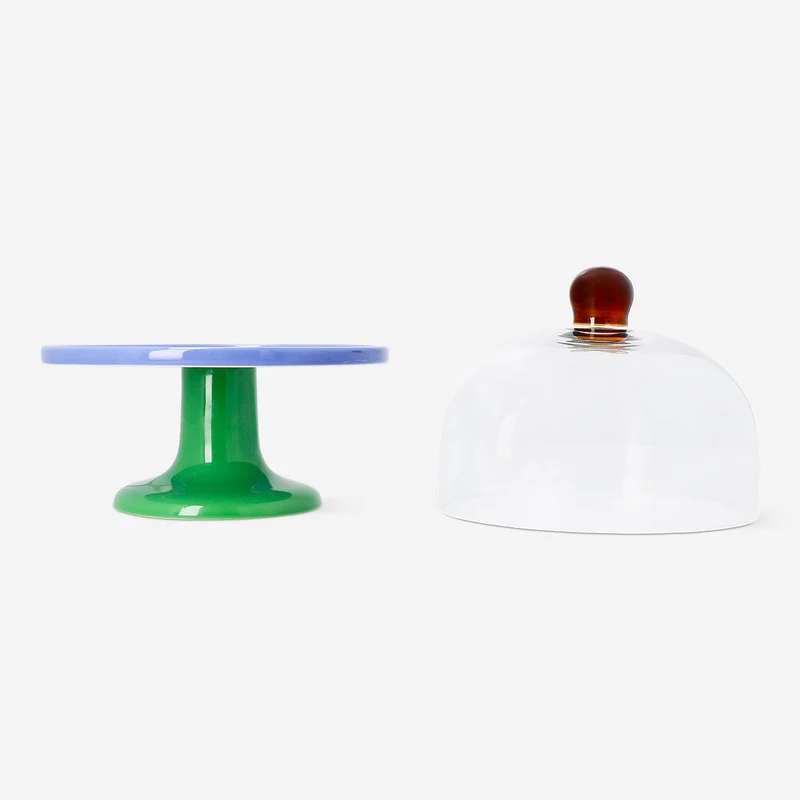 Cake stand with glass lid - 25 cm