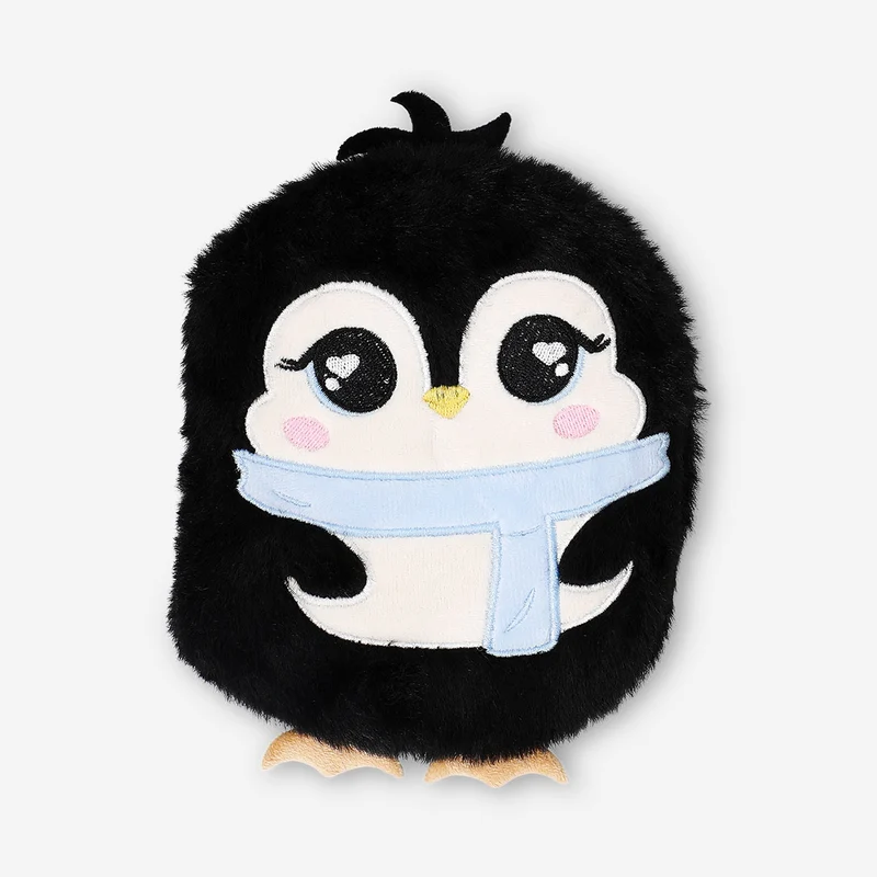 Plush penguin notebook