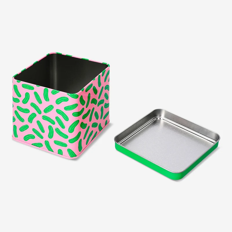 Storage tin with pickle print - 10 cm