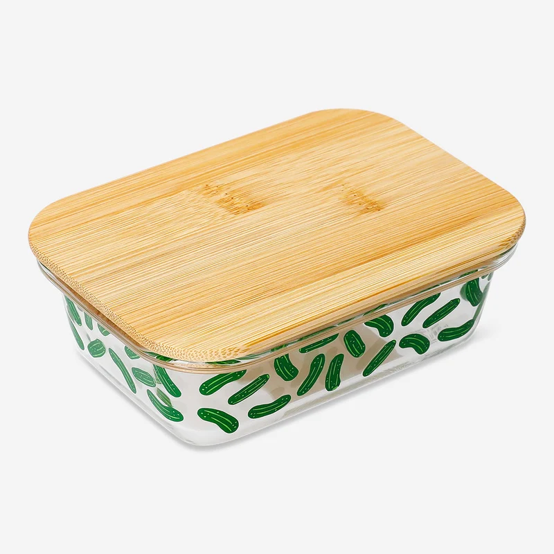 Glass food container with pickles - 15 cm