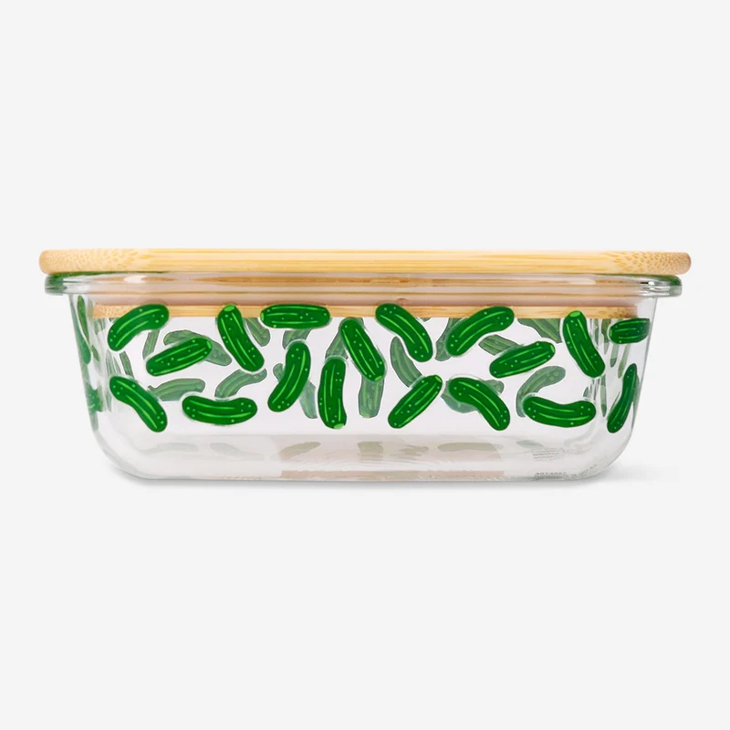 Glass food container with pickles - 15 cm