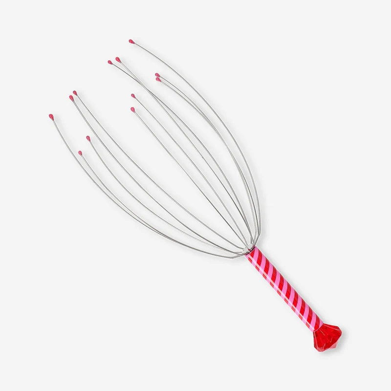 Striped head massager with diamond