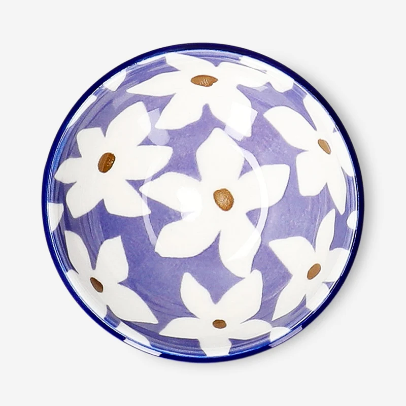 Ceramic bowl with floral design - 8 cm