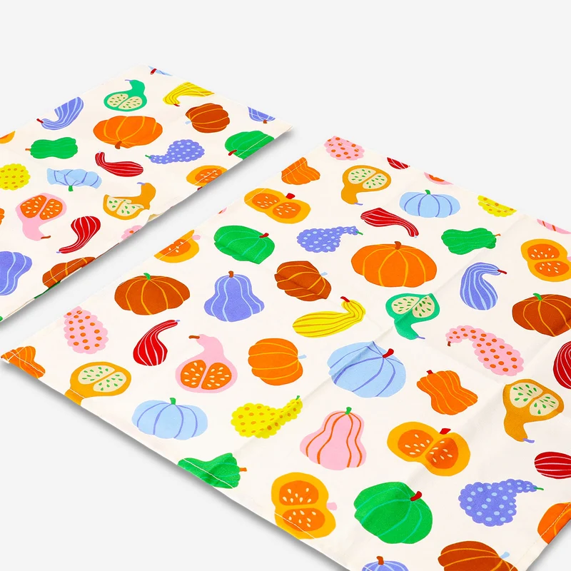 Fabric napkins with pumpkin print - 2 pcs