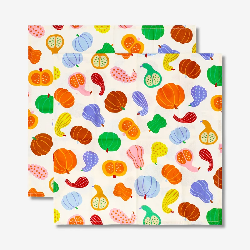 Fabric napkins with pumpkin print - 2 pcs