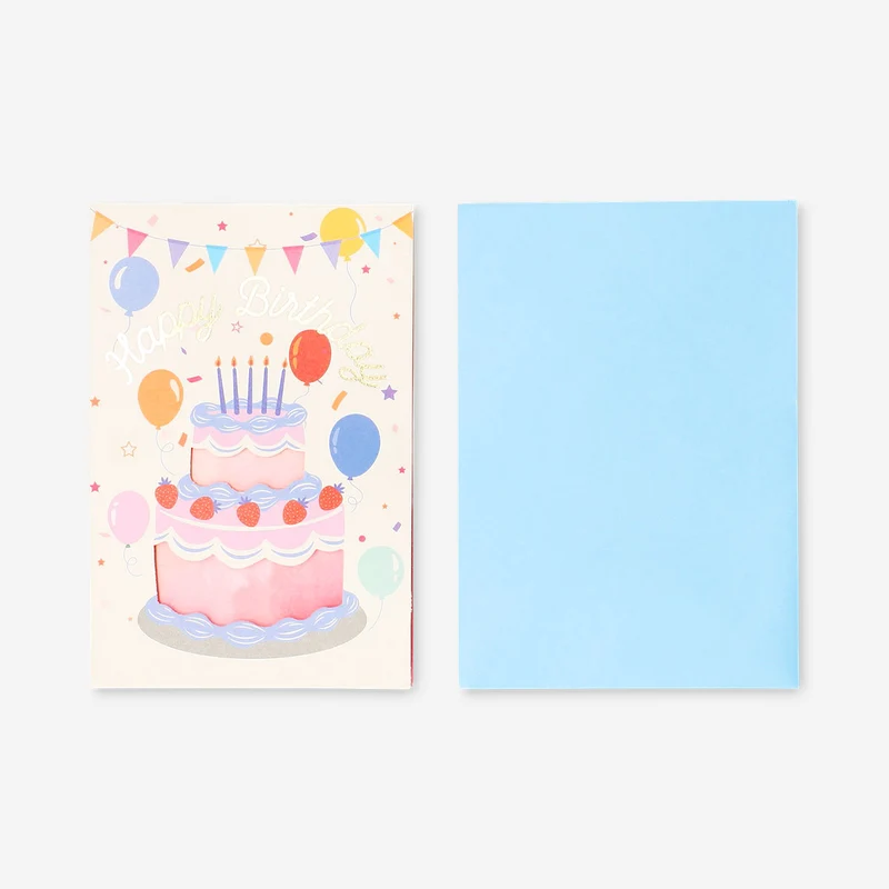 Birthday card - Cut out cake