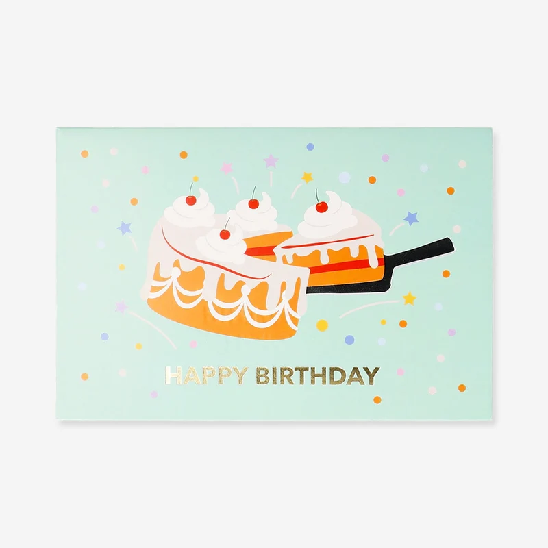Birthday card - Pop-up slice of cake