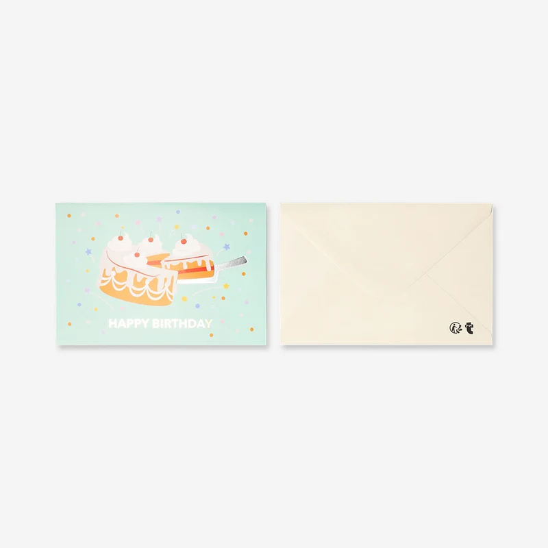 Birthday card - Pop-up slice of cake