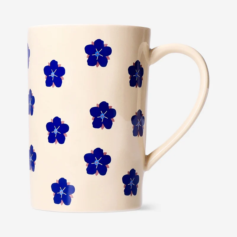 Mug with blue flowers - 570 ml