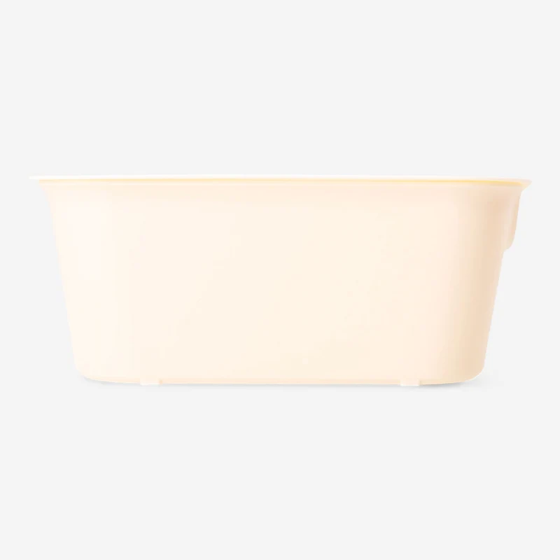 Yellow storage box with lid - 19x26 cm