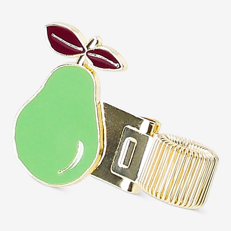 Gold pen loop with pear decoration