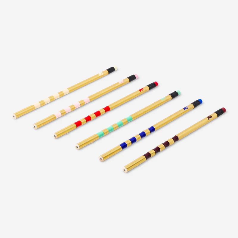 Set of gold pencils - 6 pcs