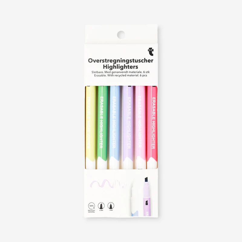 Erasable highlighters - 6 pcs