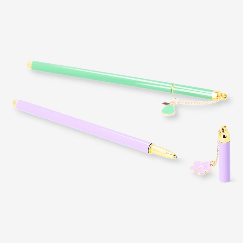Ballpoint pens with charms - 2 pcs