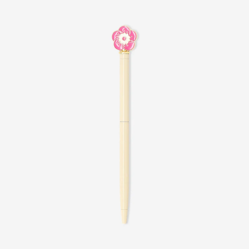 Ballpoint pen - Pink flower topper