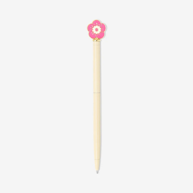 Ballpoint pen - Pink flower topper