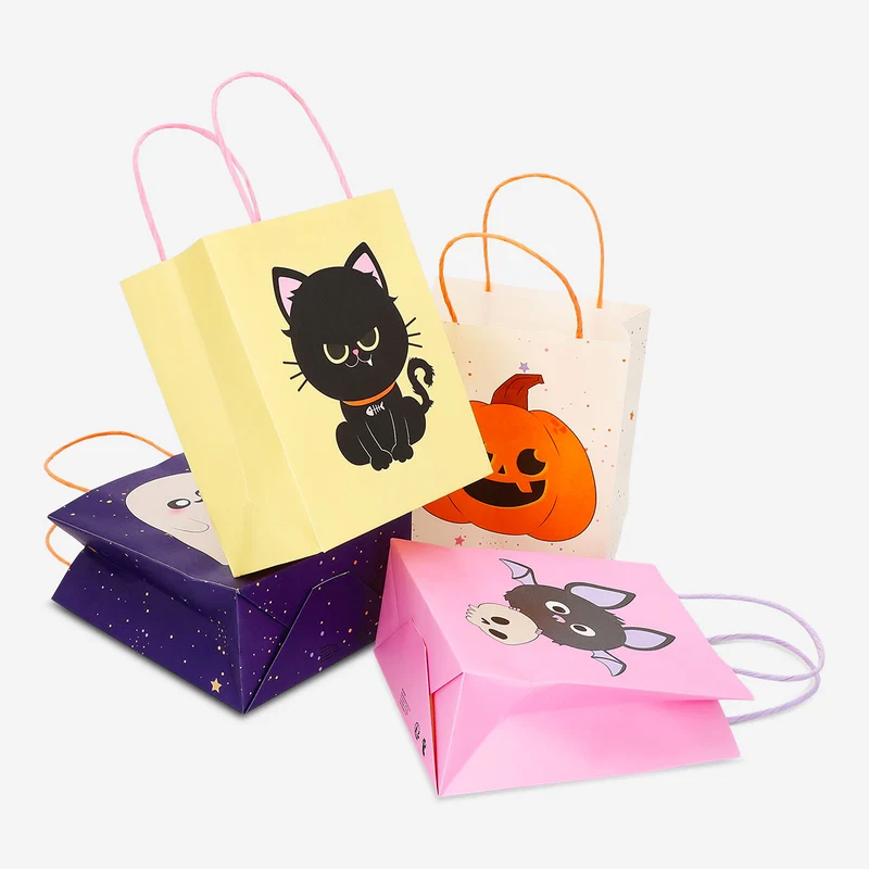 Gift bags with halloween prints - 4 pcs