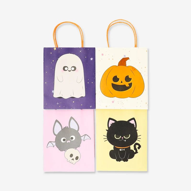 Gift bags with halloween prints - 4 pcs