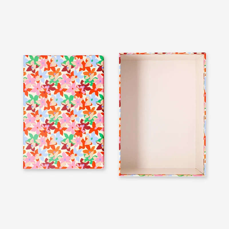 Storage box with geometric print - 17x24