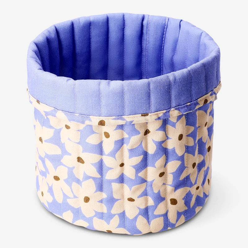 Textile storage basket with floral print - 25 cm