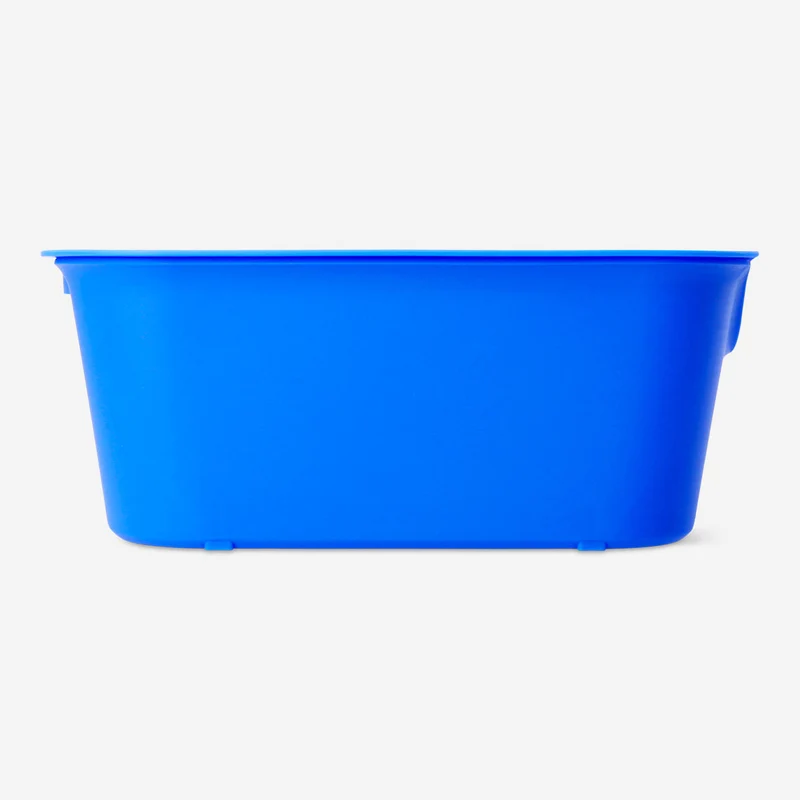 Blue storage box with lid - 19x26 cm