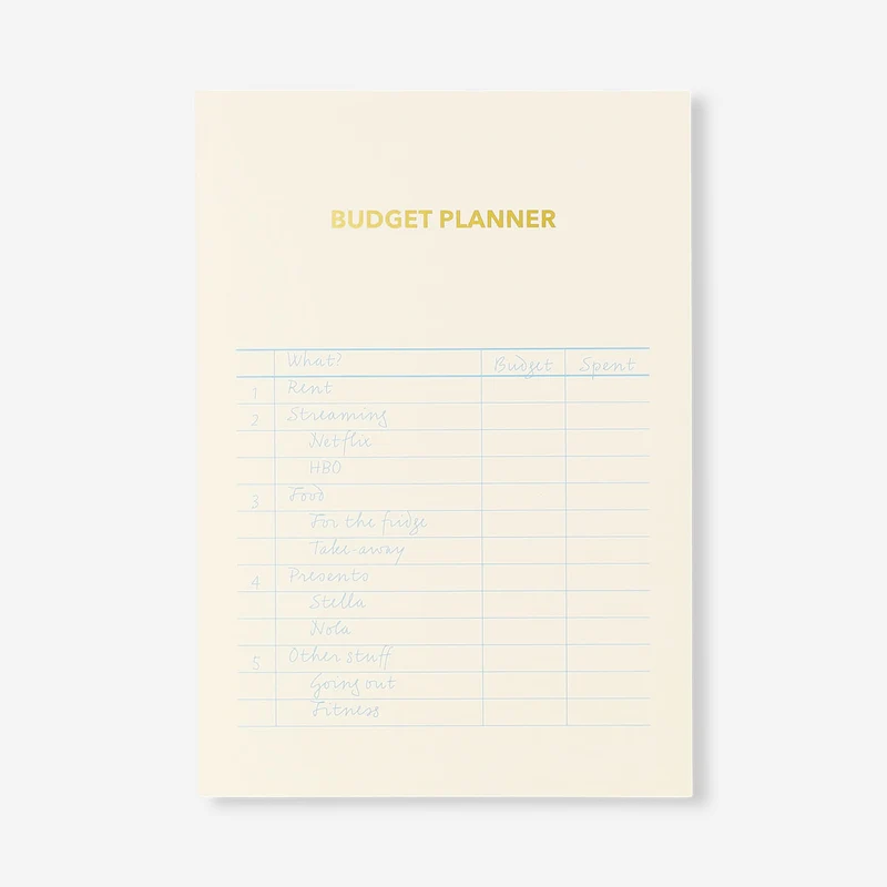 A5 budget planner - English