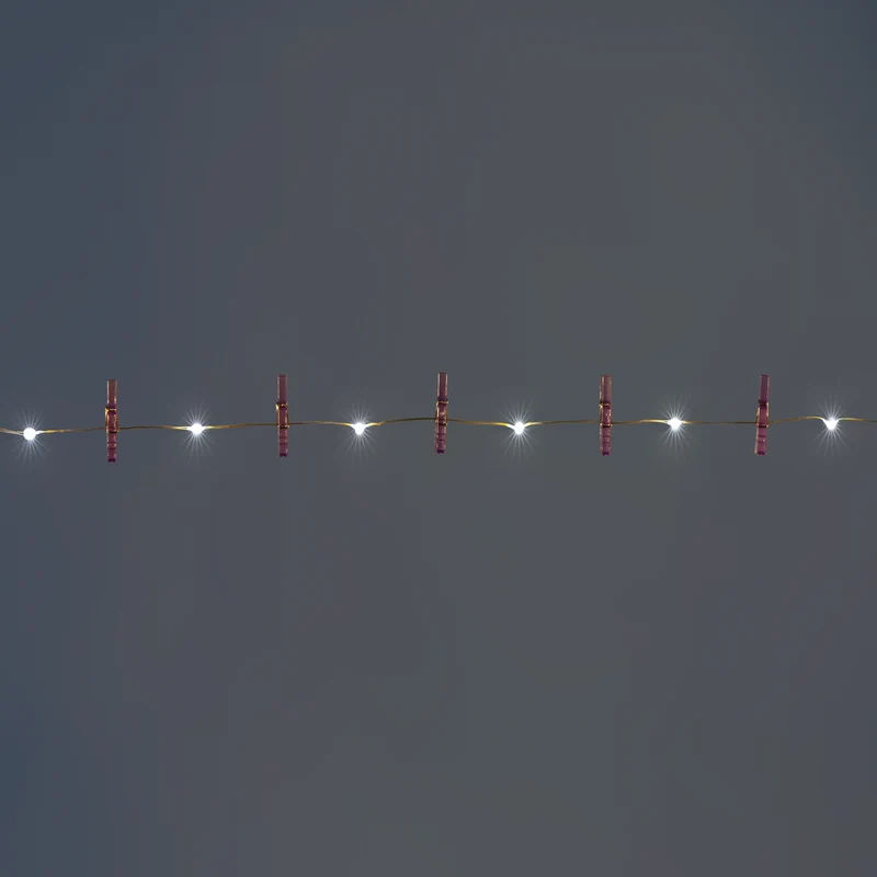 String lights - Purple clips