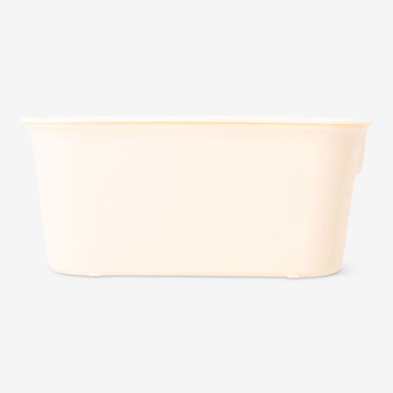 Yellow storage box with lid - 13x19 cm