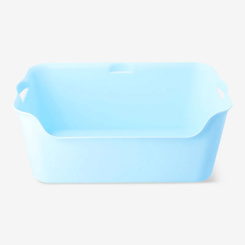 Blue storage box with lid - 26x40 cm