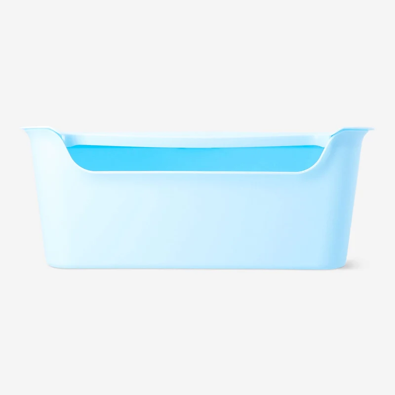 Blue storage box with lid - 26x40 cm