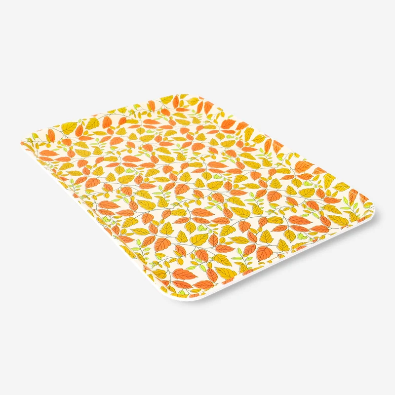 Decorative tray with autumn leaves - 22x31 cm