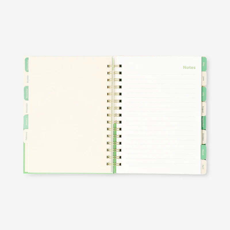 Green study planner 2026-2027 - English