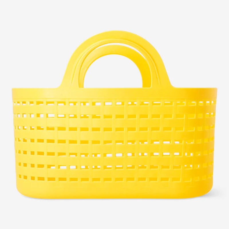 Yellow basket with handles - 23x30 cm