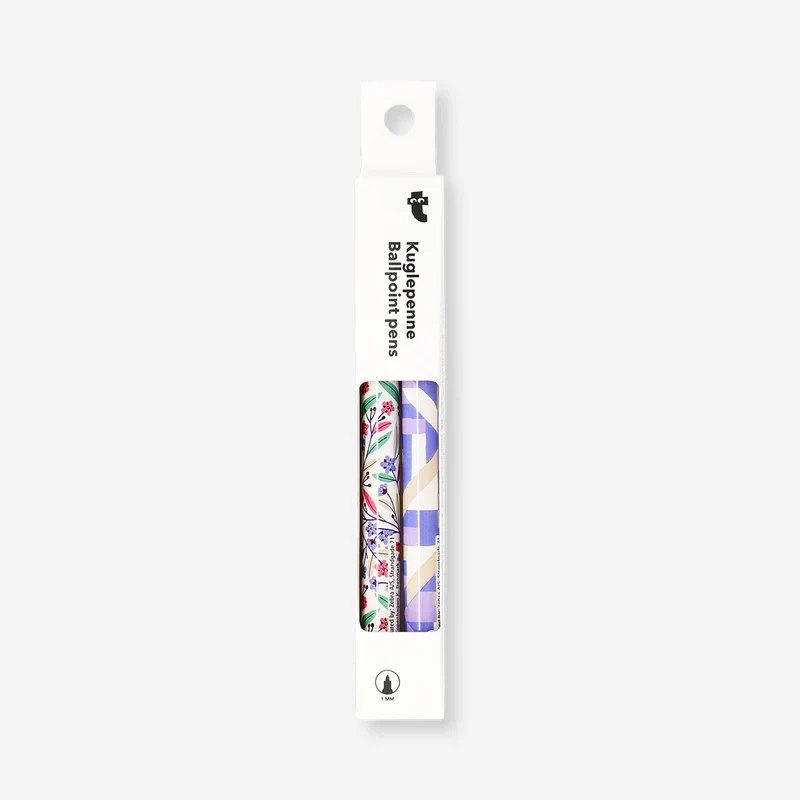 Ballpoint pens with fun prints - 2 pcs