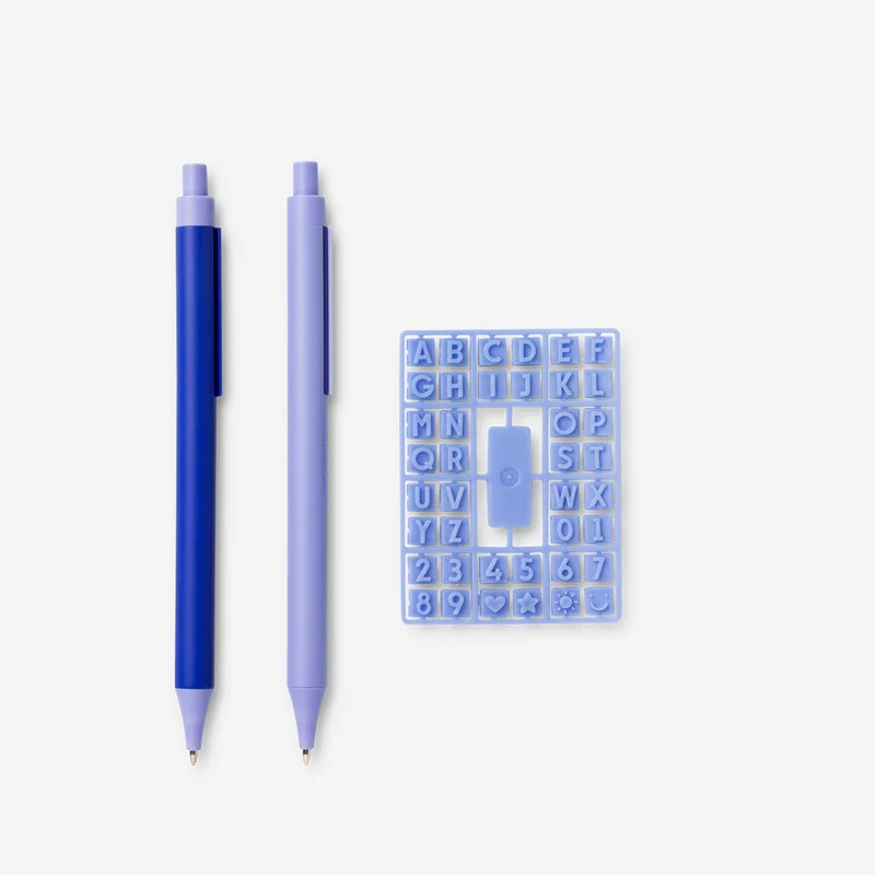 Ballpoint pens with letters - 2 pcs