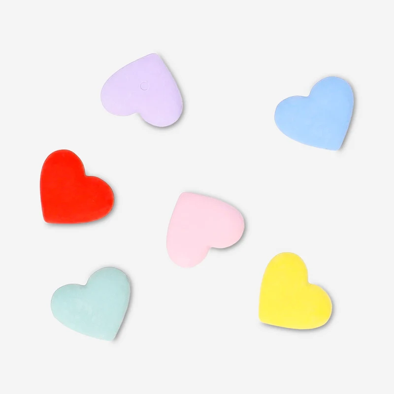 Set of heart erasers