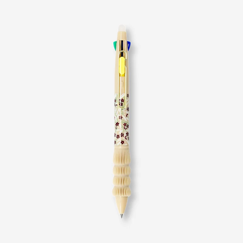 Multi coloured ballpoint pen with erasable ink