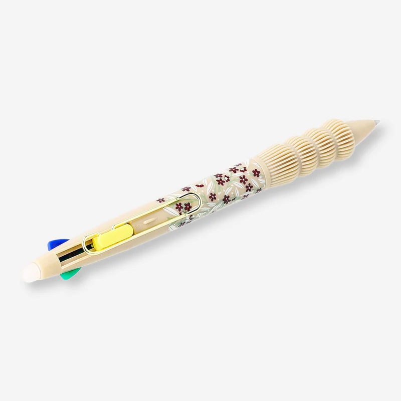 Multi coloured ballpoint pen with erasable ink