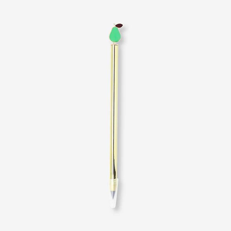 Everlasting pencil - Gold with green pear topper
