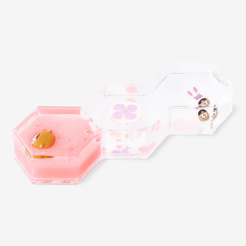 Decorative hourglass with candy monster icons