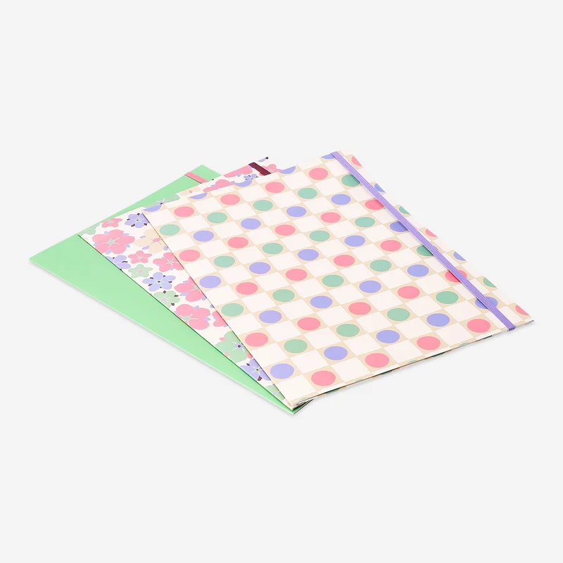 A4 document folders with prints - 3 pcs
