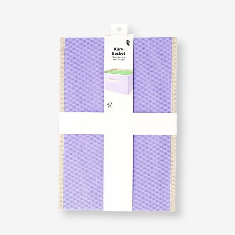 Purple storage basket - 20x30 cm