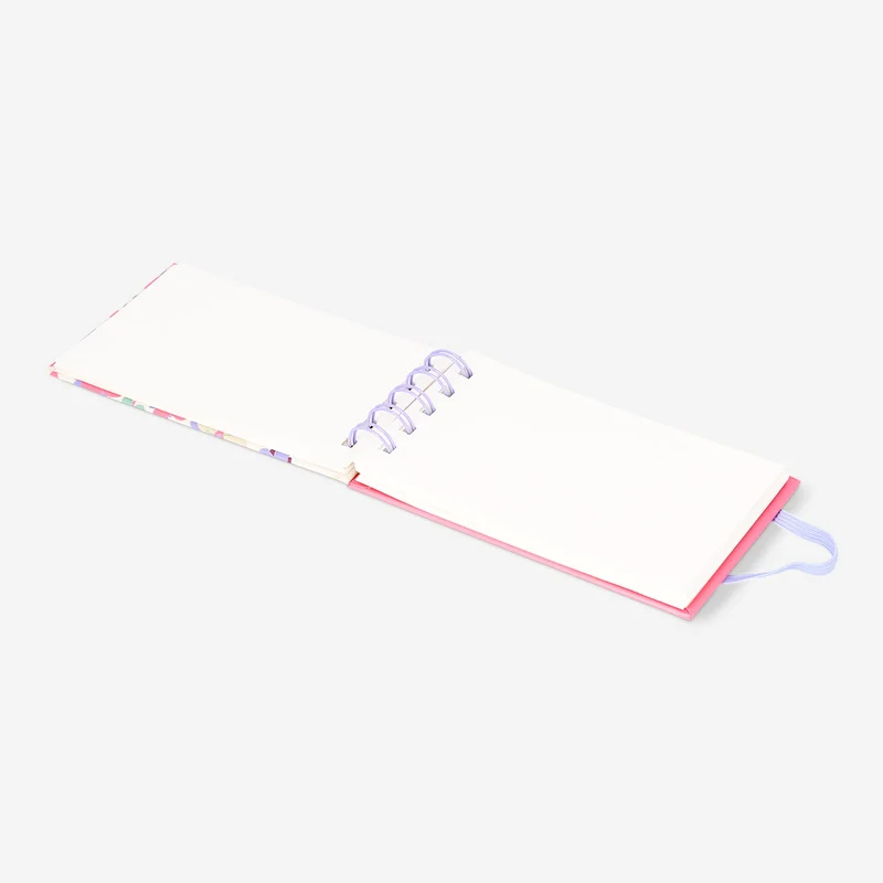 Spiral-bound floral notebook