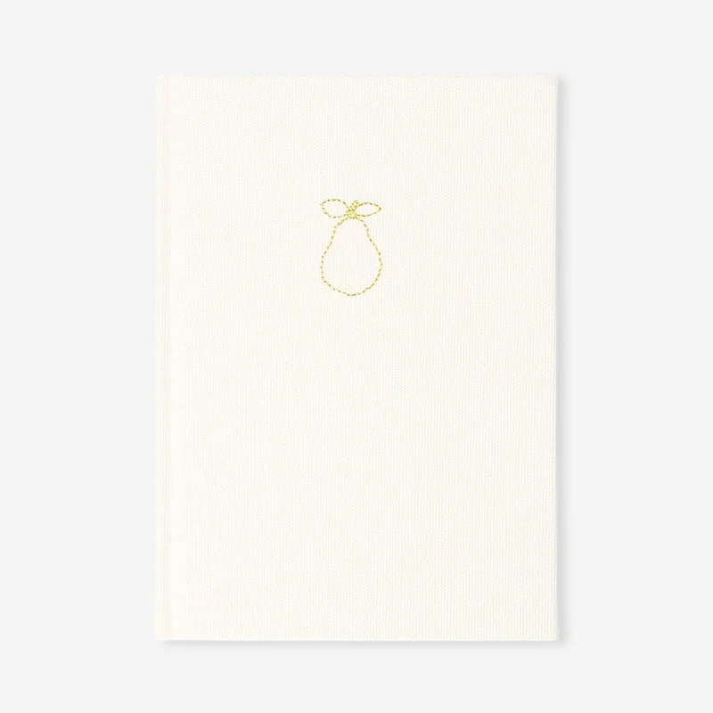 A5 white notebook with fabric cover