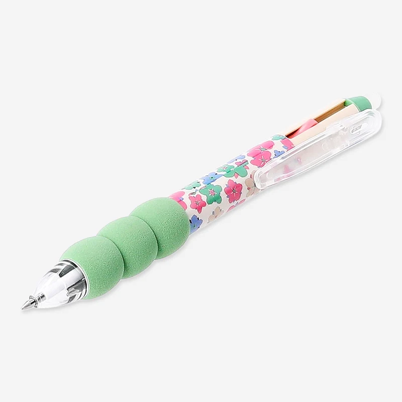 Erasable multi coloured gel pen - Flower design